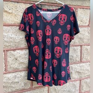 No boundaries XL 15/17 skull blouse v neck